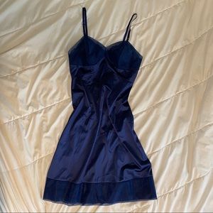 Vintage blue lace slip dress